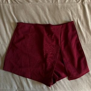 Solid Split Front Skort